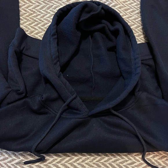 NWOT Shein Blue Cropped Hoodie - Picture 4 of 5